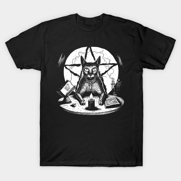 Cat pentagram shirt top
